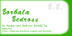 borbala bedross business card